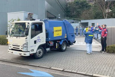 石川県七尾市に区清掃職員・区清掃車両を派遣